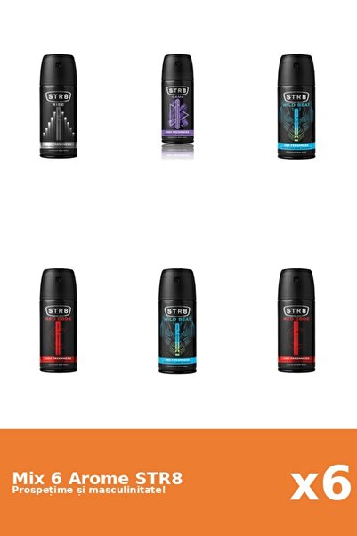 str8 Set 6 Mix STR8: 1x Game, 2x Red Code, 1x Rise, 2x Wild Beat
