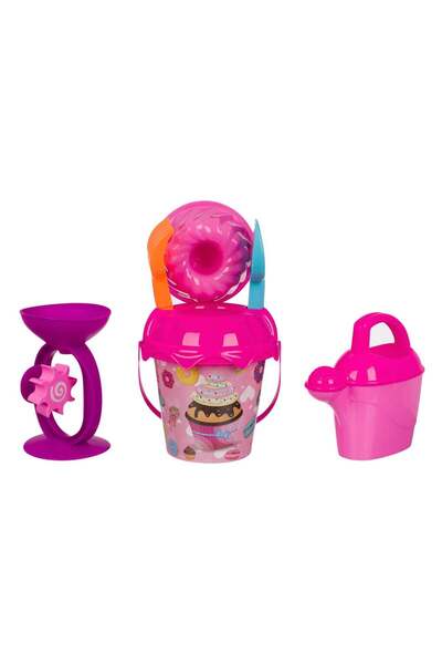 OEM Set Galeata Plaja Model Cupcake Donut cu Rucsac Ø16x18cm & 5 Accesorii