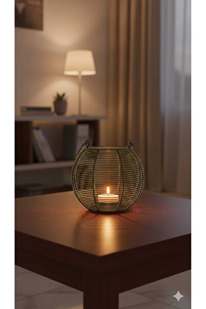 OEM Decorative Metal Lantern - Modern Minimalist Design (Mint Green)