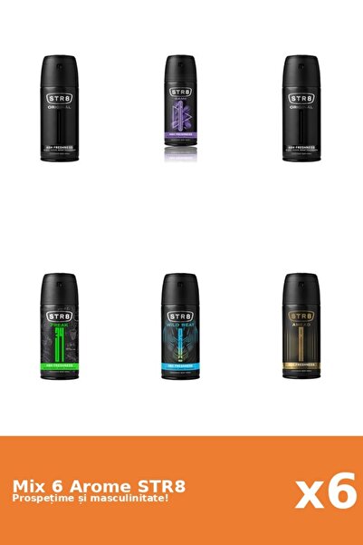 str8 Set 6 Mix STR8: 1x Ahead, 1x FR34K, 1x Game, 2x Original, 1x Wild Beat