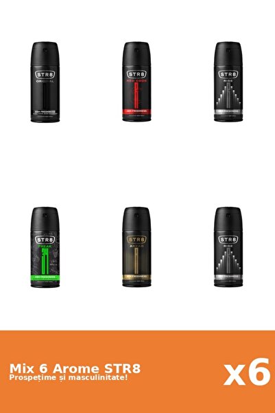 str8 Set 6 Mix STR8: 1x Ahead, 1x FR34K, 1x Original, 1x Red Code, 2x Rise