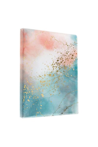 OEM A4 File Salmon Green Marble Pattern with Foil & 10 Protective Sheets