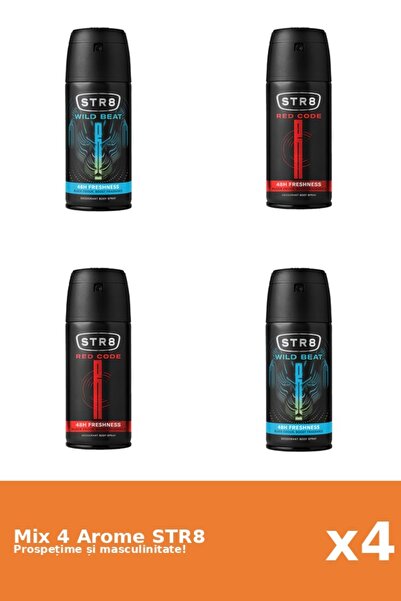 str8 Set 4 Mix STR8: 2x Red Code, 2x Wild Beat