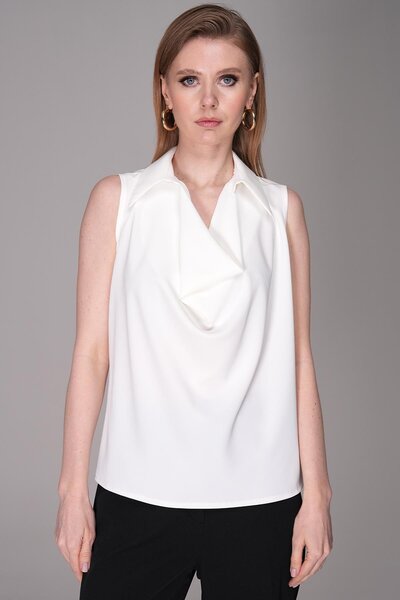 Journey Yakalı Kolsuz-Degaje Bluz