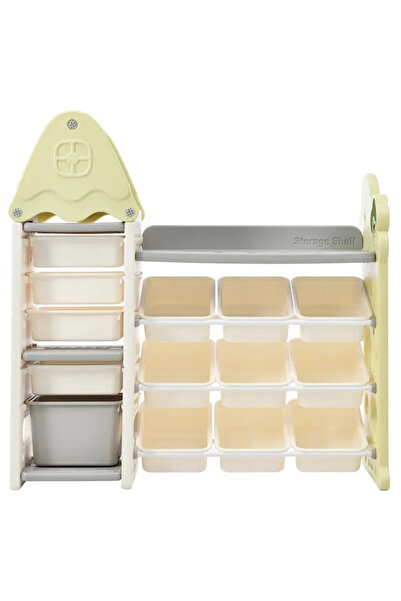 LITTLE ANGEL Toys Organizer Cabinet With 14 Bins & Hook