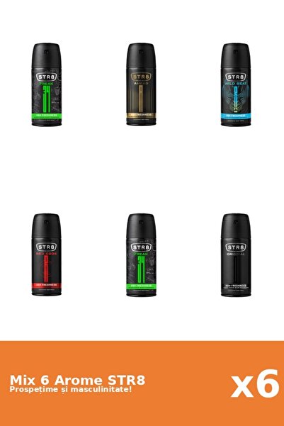 str8 Set 6 Mix STR8: 1x Ahead, 2x FR34K, 1x Original, 1x Red Code, 1x Wild Beat