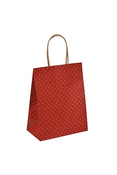 OEM Punga Cadou Kraft Rosie Buline Maro 18x10x23cm