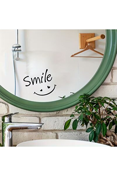 ÖZGÜL REKLAM Gülümse Smile Ayna yazısı Sticker, Cam Kapı ve Duvar Ev, Banyo, ...