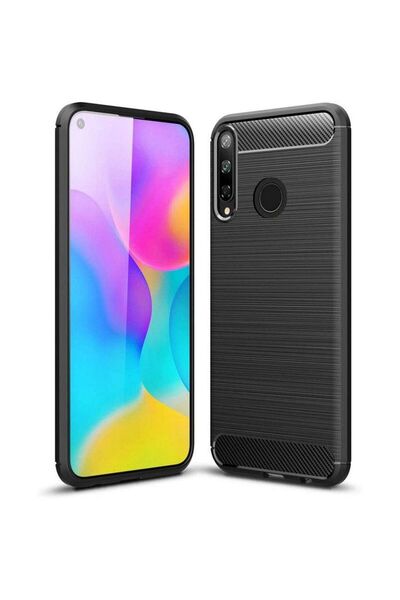 Tech-Protect TPU Carbon Case for Huawei P40 Lite E - Black