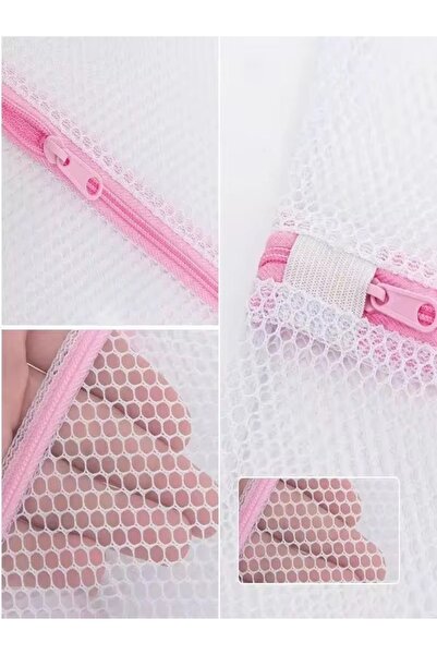 China Made Set 2 Săculeți pentru Spălat Rufe cu Fermoar, Material Plasă