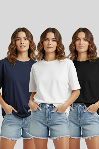 soft&basic Γυναικείο μπλουζάκι 2 τεμαχίων από 100% οργανικό βαμβάκι Oversize ...