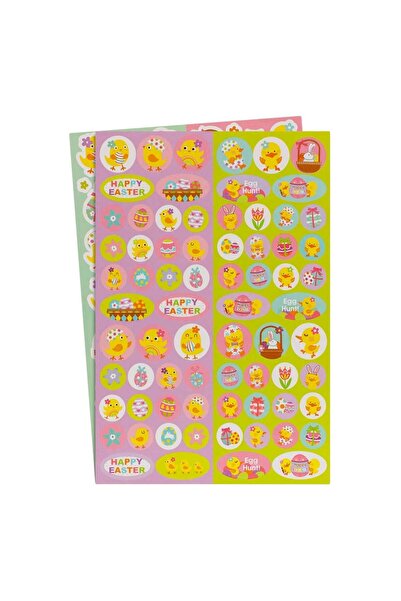 OEM Decorative Easter Stickers Chickens Eggs Bunnies - 132pcs