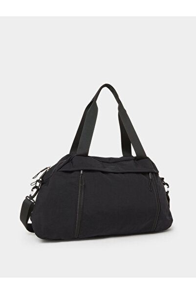 Styli Black Gym Duffel Bag with Shoulder Strap