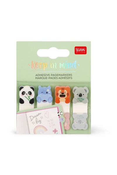 Legami Yapışkanlı Sayfa Ayracı -Sevimli Hayvan Desenli