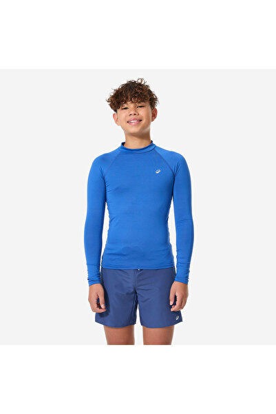 Decathlon Çocuk Slim Fit Uzun Kollu UV Korumalı Tişört - Mavi - 100