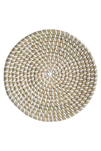 OEM Round Wall Decoration Beige White Ø20x4cm