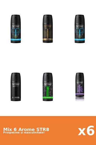 str8 Set 6 Mix STR8: 1x Ahead, 1x FR34K, 1x Game, 1x Original, 2x Wild Beat