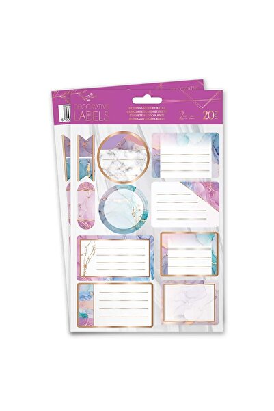 OEM Etichete Autocolante Imprimeu Marmura Auriu - 20buc