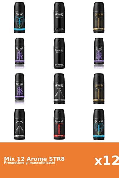 str8 Set 12 Mix STR8: 2x Înainte, 3x Joc, 2x Original, 1x Cod Roșu, 2x Ascens...