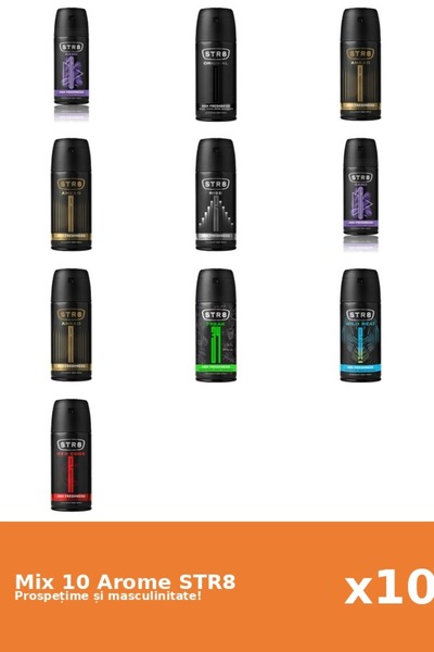 str8 Set 10 Mix STR8: 3x Înainte, 1x FR34K, 2x Joc, 1x Original, 1x Cod Roșu,...