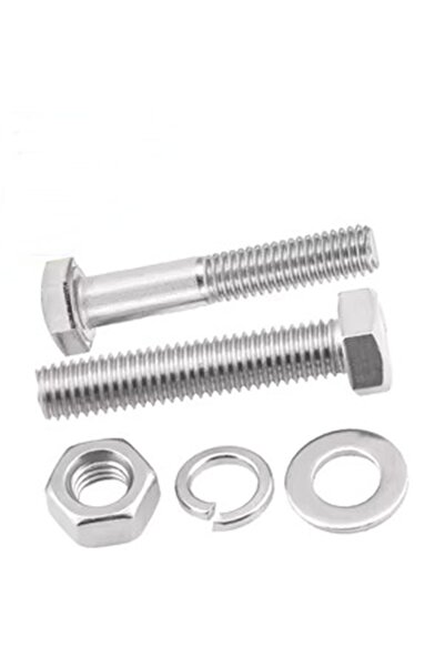 labshop41 AKB M8x120mm Altıköşe (Altıgen,Anahtar) Başlı Vida , Somun , Rondel...