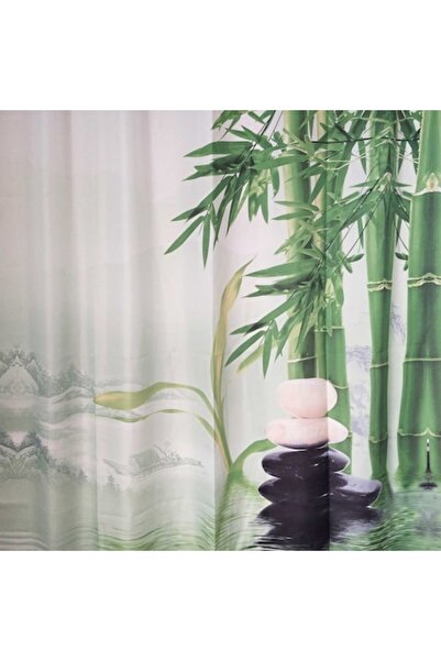 OEM Perdea de duș, model natural, 180 x 200 cm, +12 inele de agățare