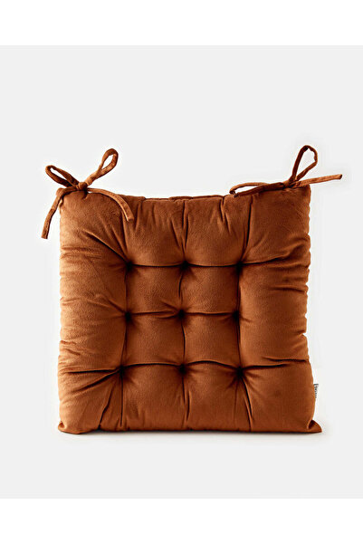 REDTAG Brown Velvet Chairpad