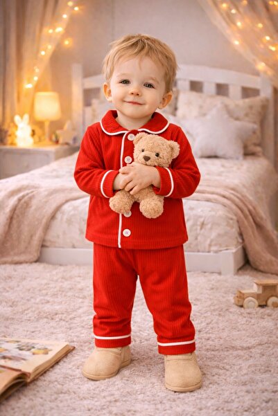 Chicsy Baby Baby Buttoned Pajama Set Soft Fabric Long Sleeve Relaxed Fit Baby...