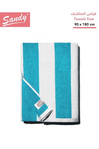 Sandy Extra Large Beach Towel 100% Egyptian Cotton, Size: 90x180 cm, Ultra So...