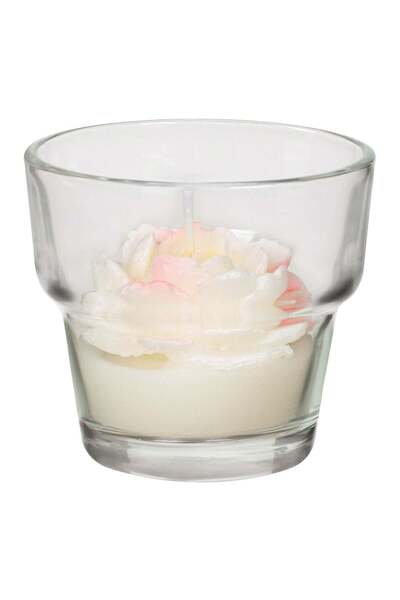 OEM Pink Rose Candle in Glass Ø6.5x6cm