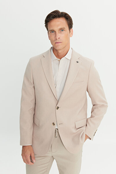 ALTINYILDIZ CLASSICS Jachetă blazer pentru bărbați, bej, slim fit Dar, croial...