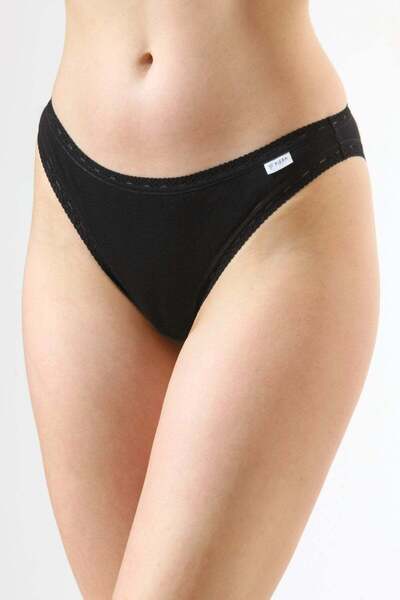 Piera Set of 3 classic black panties CECILIA S1796