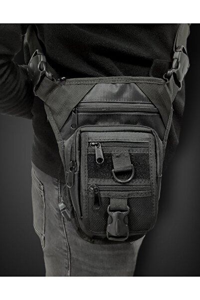 Keskin Savunma Siyah Özel Bölmeli Omuz Askılı Bel ve Bacak Çantası
