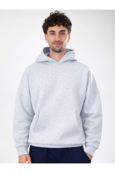 Coredra Basic Erkek Oversize Hoodie C107
