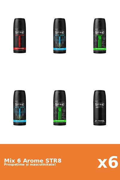 str8 Set 6 Mix STR8: 2x FR34K, 1x Original, 1x Red Code, 2x Wild Beat