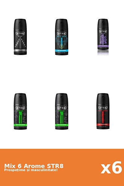 str8 Set 6 Mix STR8: 2x FR34K, 1x Game, 1x Red Code, 1x Rise, 1x Wild Beat