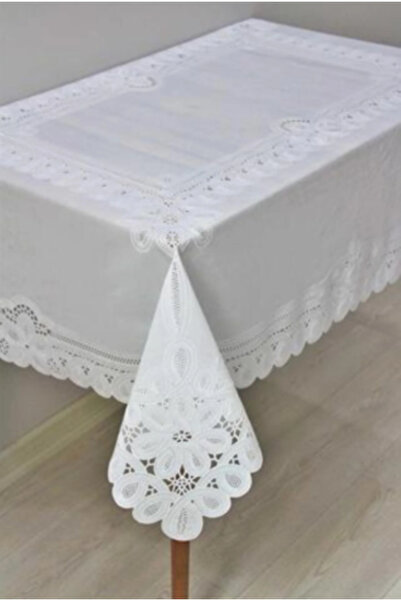 Cardea Home Collection Ready Lace Look Erasable PVC Oilcloth Table Cloth Chain