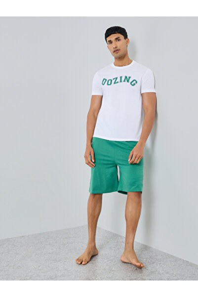 Styli Men Cotton Printed T-Shirt and Shorts Set