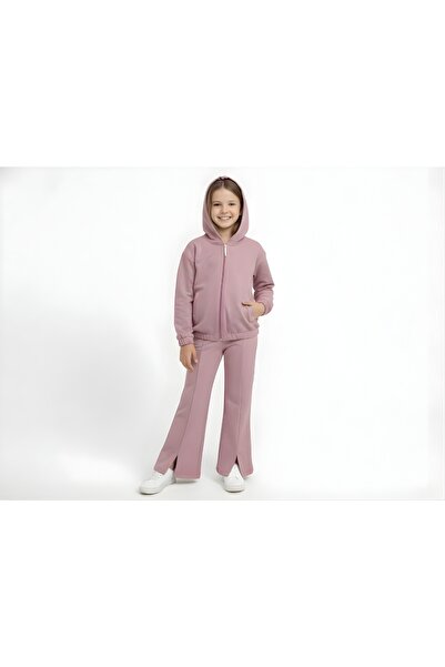 MAZOKA KİDS طقم هودي بناتي واسع الأرجل قطعة