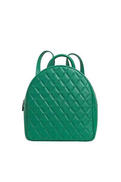 LAURA OLARU ZĀMBĀRICI Quilted Backpack Green