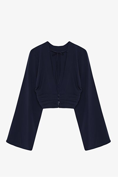 Quzu Kadın Bluz BLZ01259 Lacivert