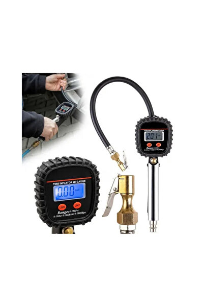 Rico Dijital Göstergeli Hava Lastik Şişirme Basınç Ölçer Cihazı