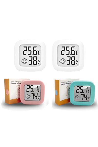 Choice3 4 قطع متنوعة من مقياس الحرارة والرطوبة الرقمي، جهاز صغير داخلي لقياس ...