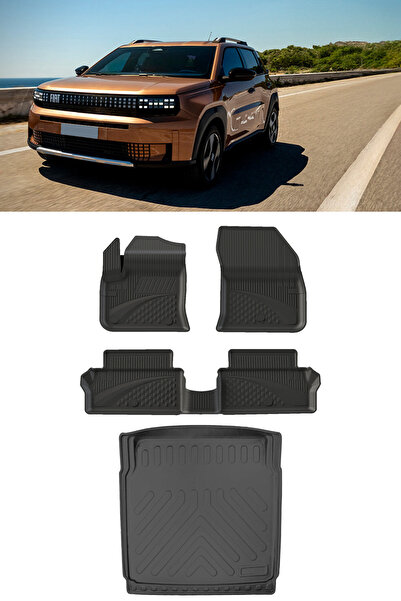 Sahler Fiat Grande Panda 2025 ve Sonrası 4.5D Paspas Rİzline 3D Bagaj Havuzu ...