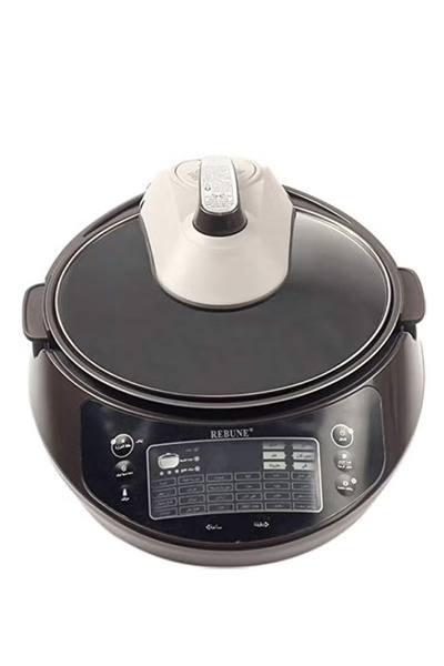rebune مقلاة كهربائية وقدر كهربائي سعة 5 لترات، 1600 واط، موديل RE-11-004، لو...