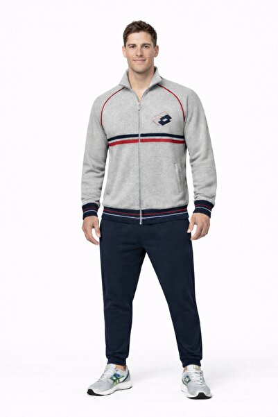Lotto Men's tracksuit LA2041, set of zippered sweatshirt and pants, regular fit
