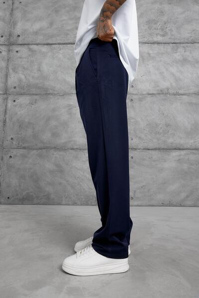 NOMARC Navy blue gst fabric baggy pants