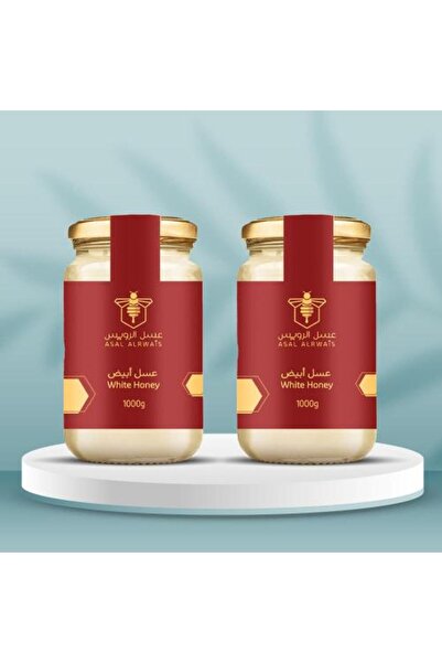 ALRWAIS عسل ابيض مجرى اصلي 100% عبوة 1000g والاخرى مجانا قوام كريمي