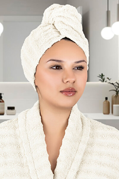 Elart Soft Towel Hair Drying Cap Cream