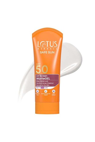 Lotus Safe Sun UV Screen Matte Gel PA+++ SPF 50 100g, Facial Sunscreen